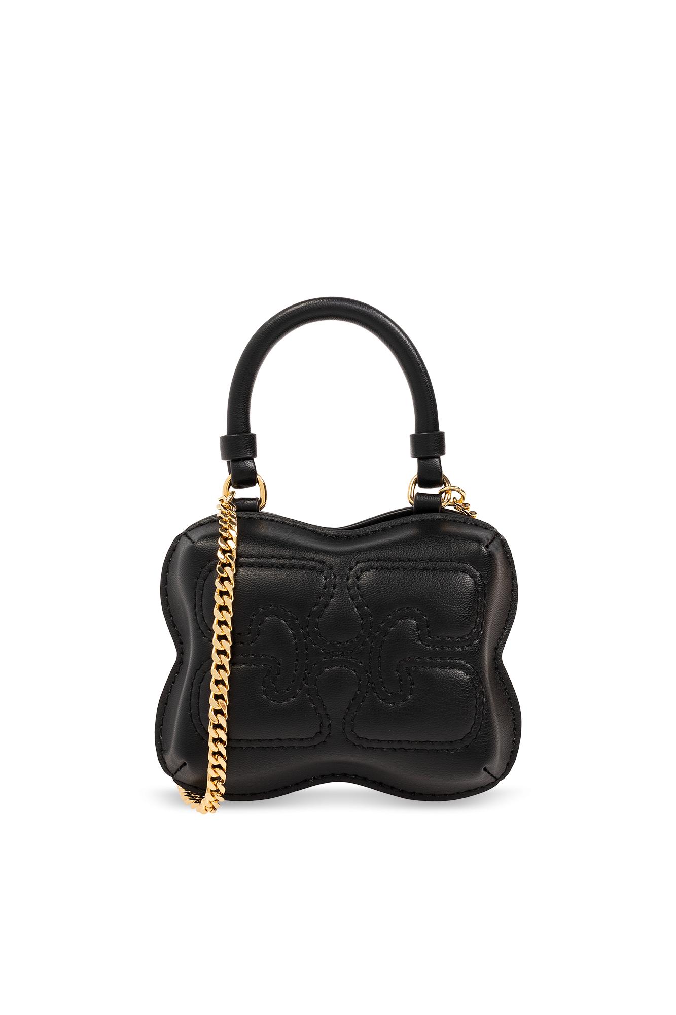 Ganni Nano Butterfly Crossbody Bag in Black | Lyst
