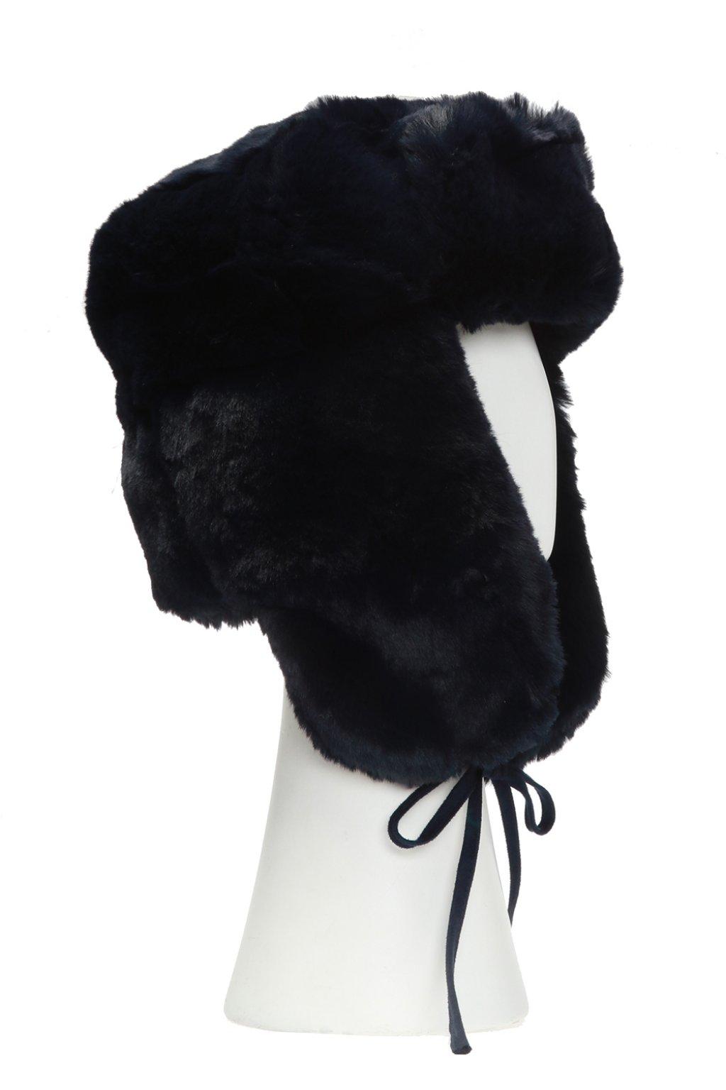 navy blue fur hat