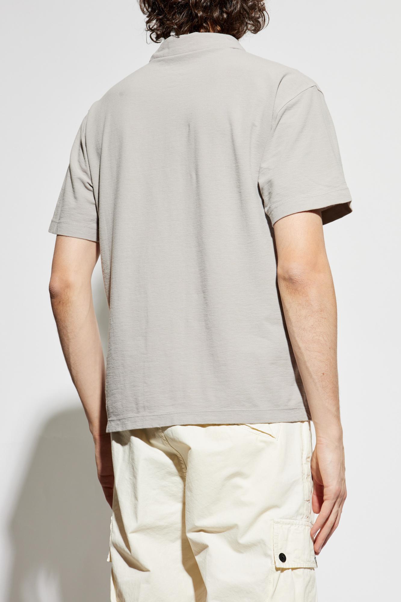 STONE 【送料込】 LOGO PATCH POLO T-SHIRT Stone Island Polo With Logo Patch in White for Men | Lyst