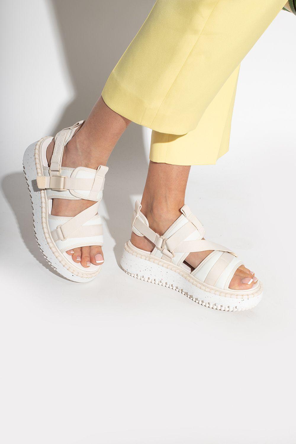 chloe cream sandals