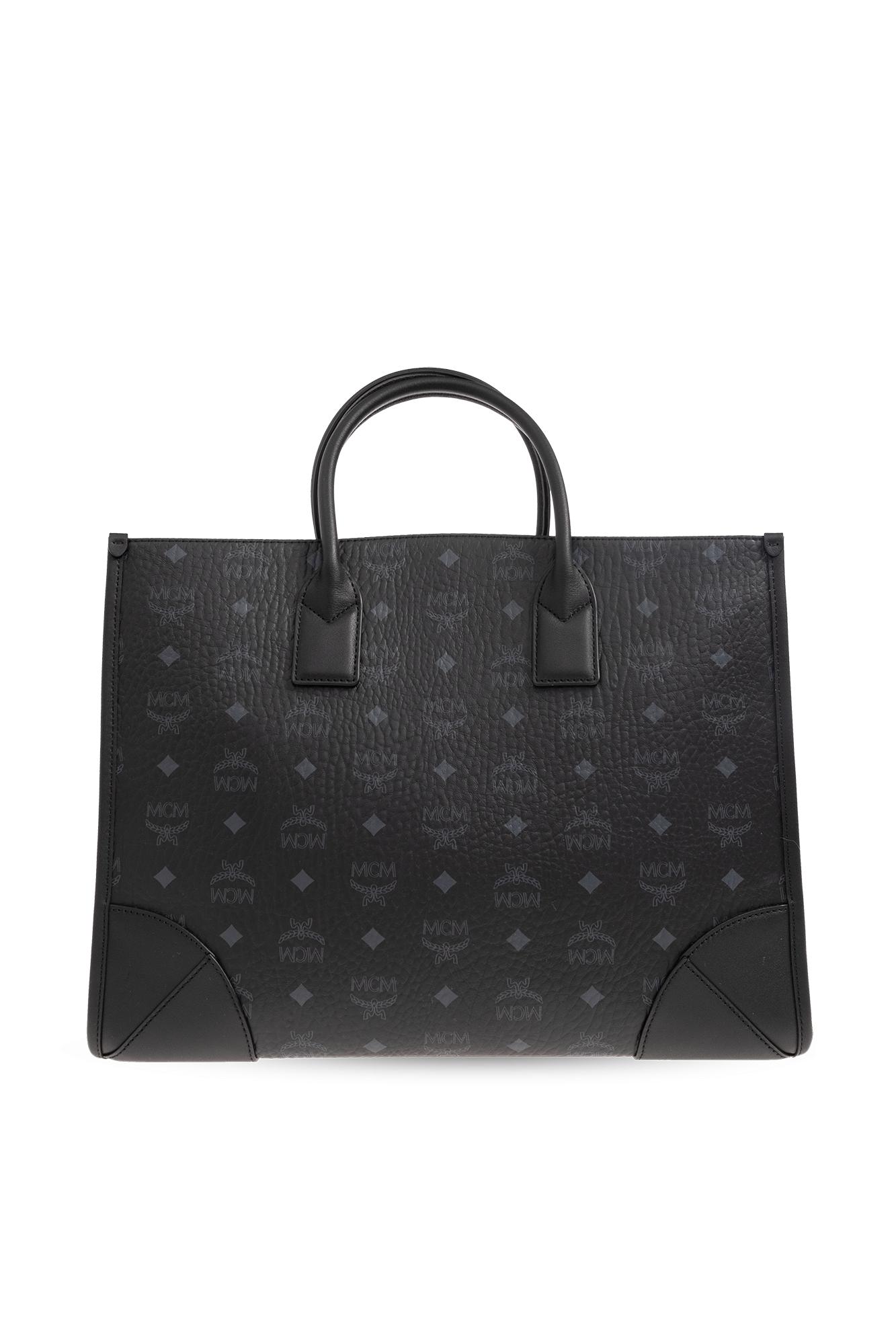 MCM Munchen Shopper Bag in Black Lyst