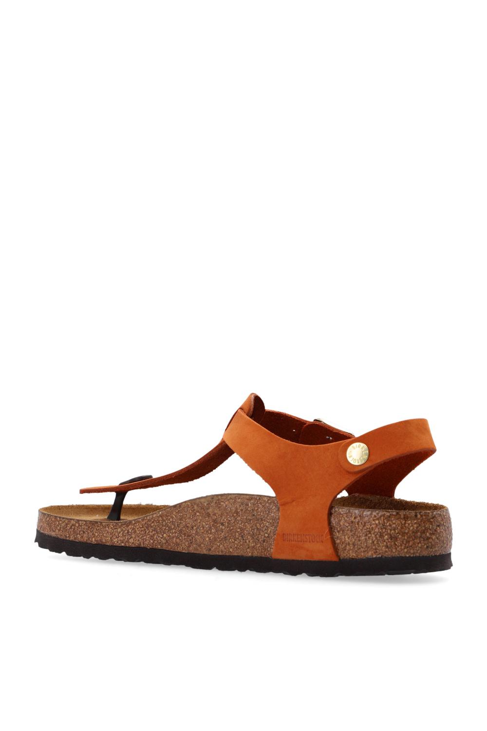 Birkenstock Leather 'kairo' Sandals in Orange | Lyst