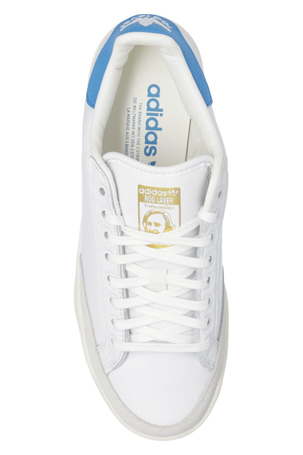 adidas Originals Leather 'rod Laver' Sneakers in White | Lyst