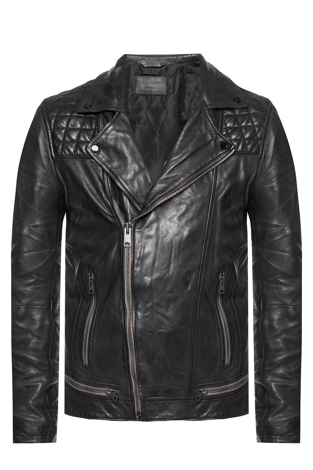 AllSaints 'Conroy' Leather Jacket in Black for Men | Lyst UK