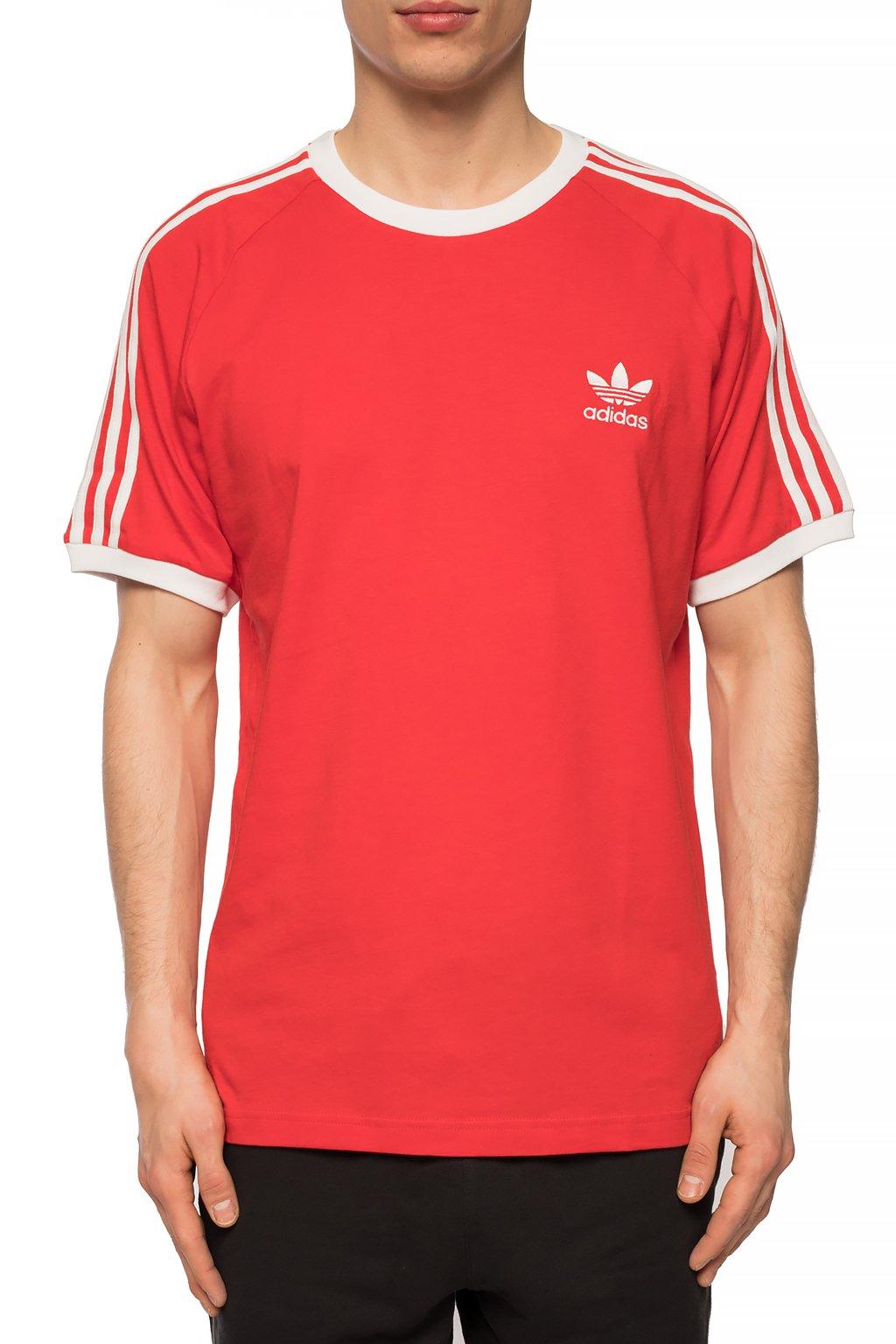 adidas Originals Cotton Logo Tshirt Red for Men Lyst