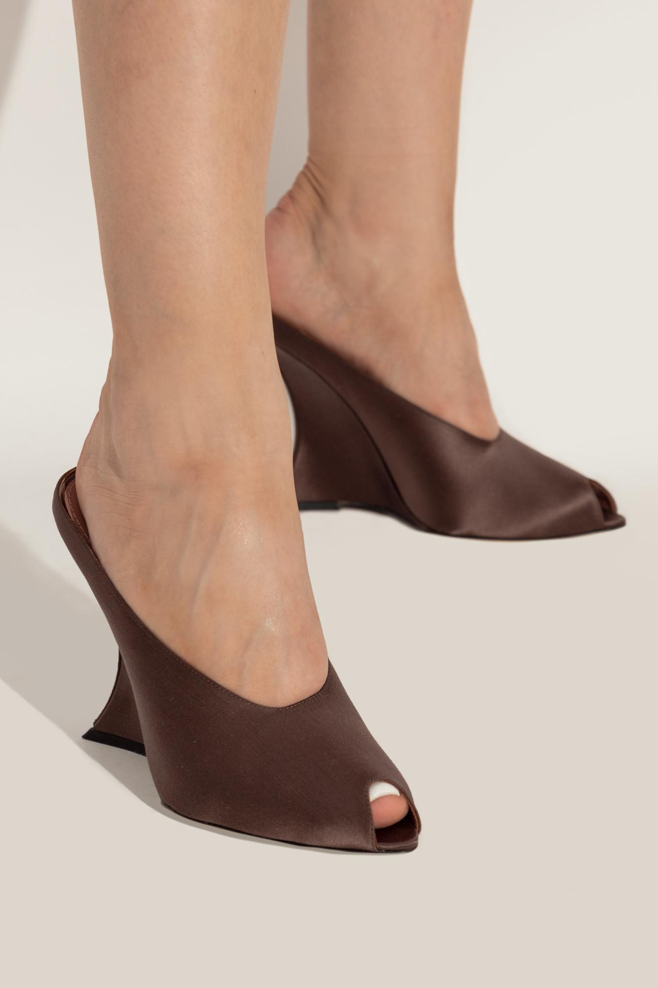 サンダル・ミュール PARIS TEXAS Women Sandals PX836 XVN01EBANO BROWN Sandals in wine sunset mirror-effect leather - Paris Texas