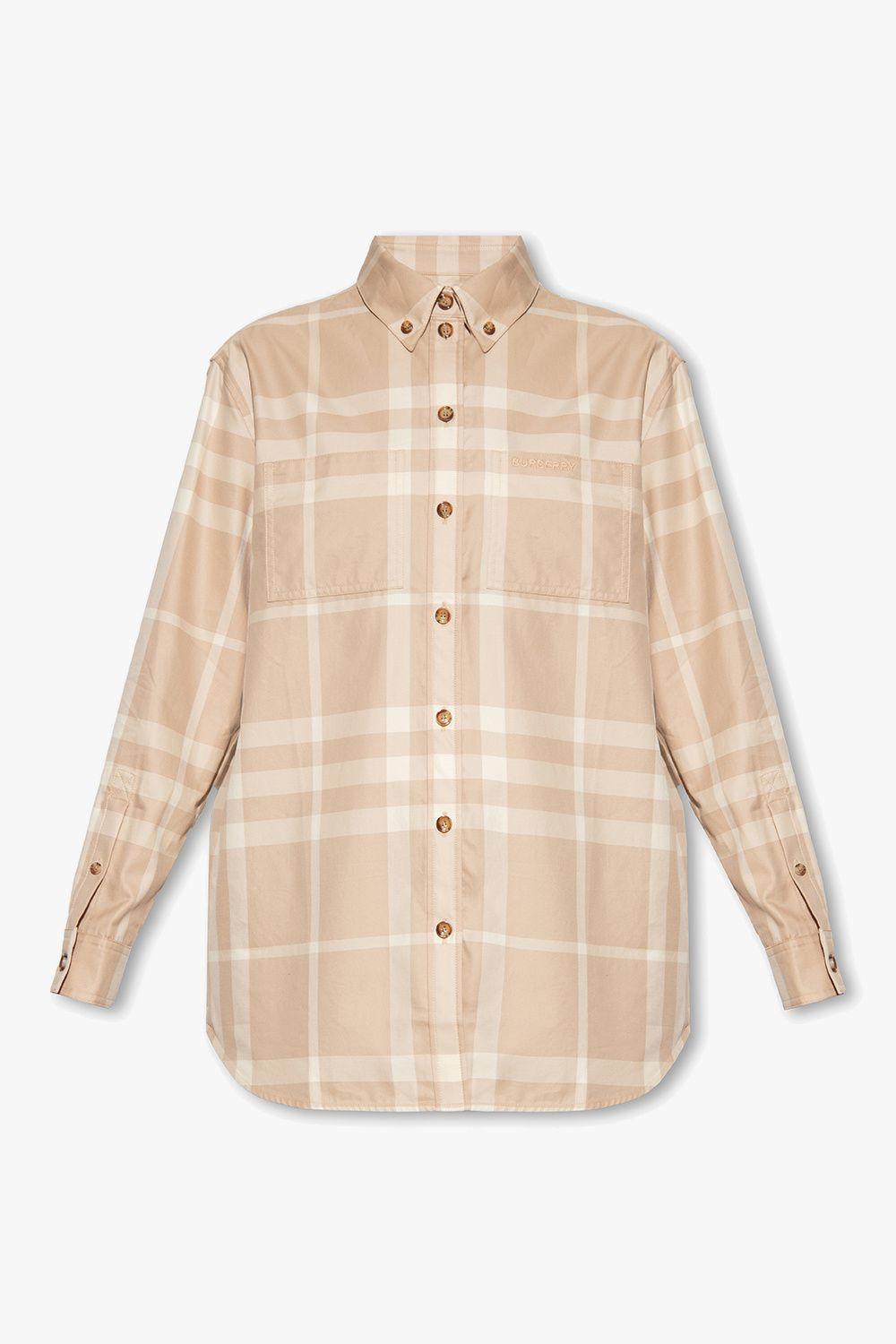Burberry 'ivanna' Shirt in Natural | Lyst