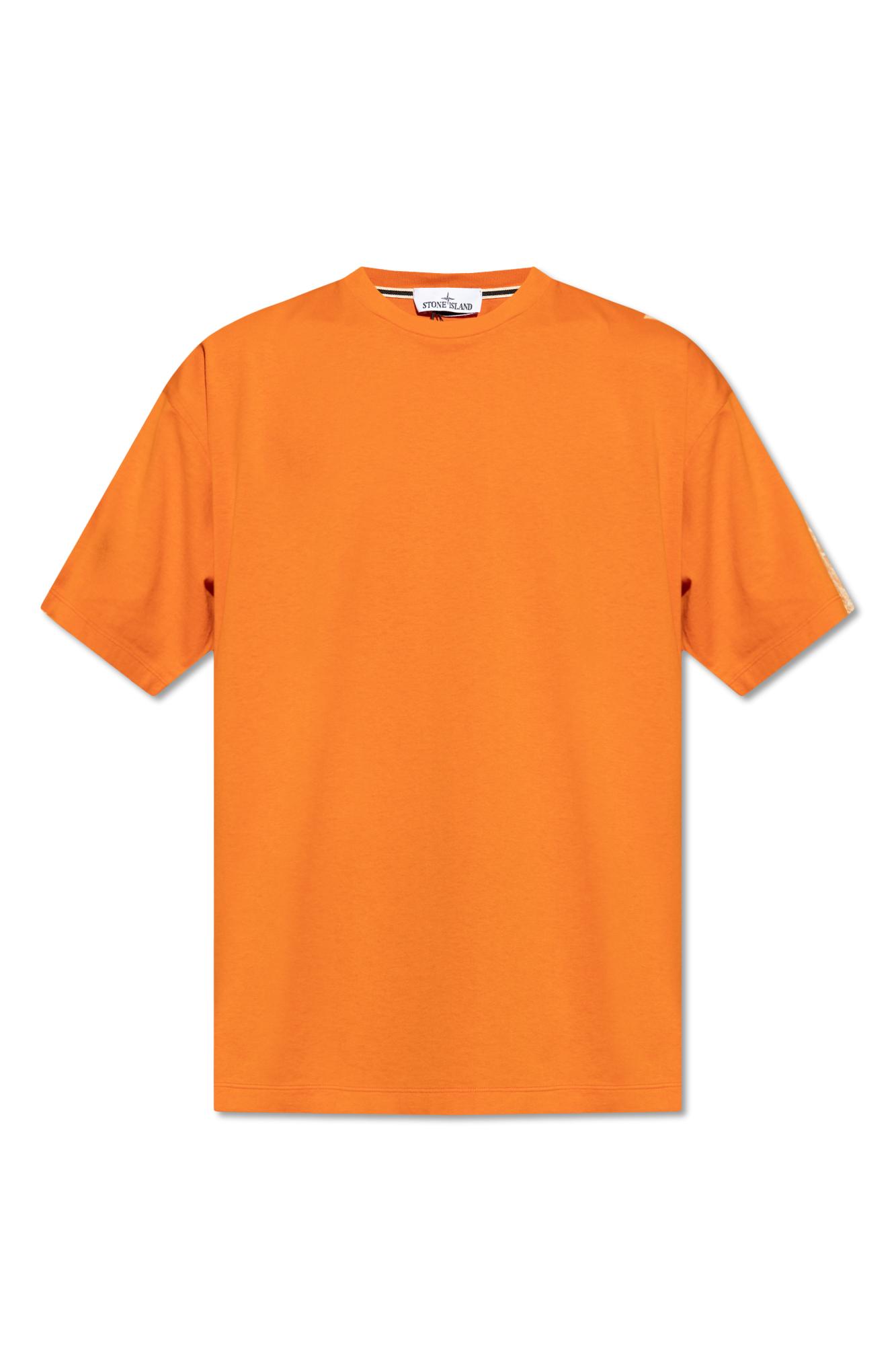 Stone island cheap orange shirt