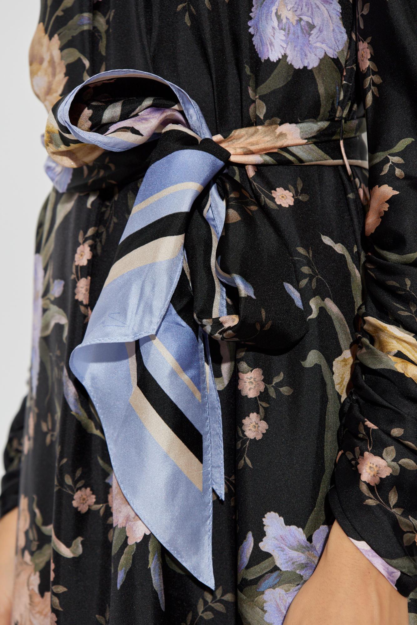 zimmermann eden floral silk gathered midi dress Zimmermann Eden Belted Midi Dress