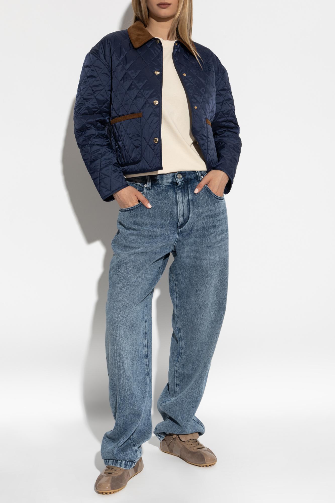 ジャケット・アウター Sporty&Rich Down Jacket Buy SPORTY & RICH men navy blue logo down jacket for €312