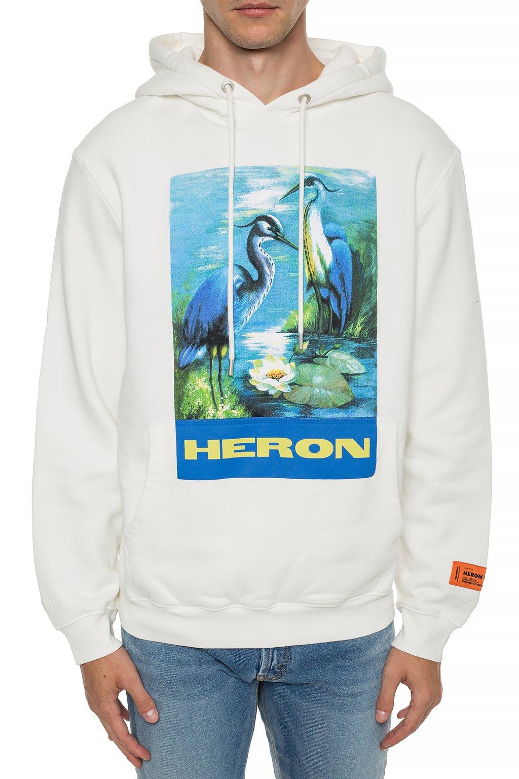 Heron Preston Cotton Graphic Logo Print Hoodie in White for Men - Lyst
