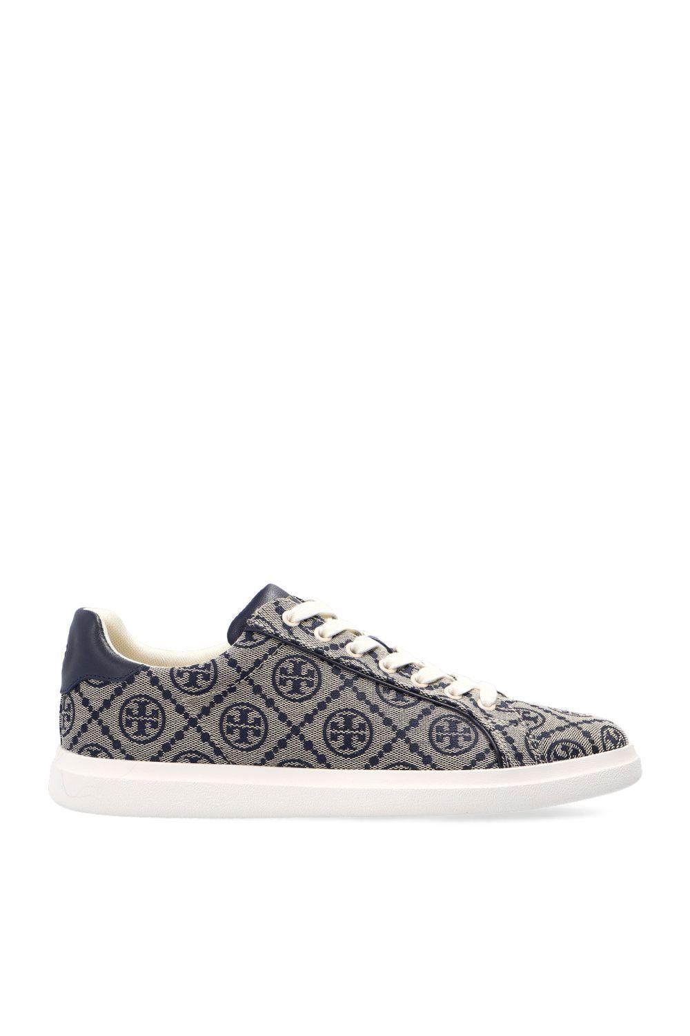 Tory Burch T Monogram Howell Court Sneaker in Blue | Lyst