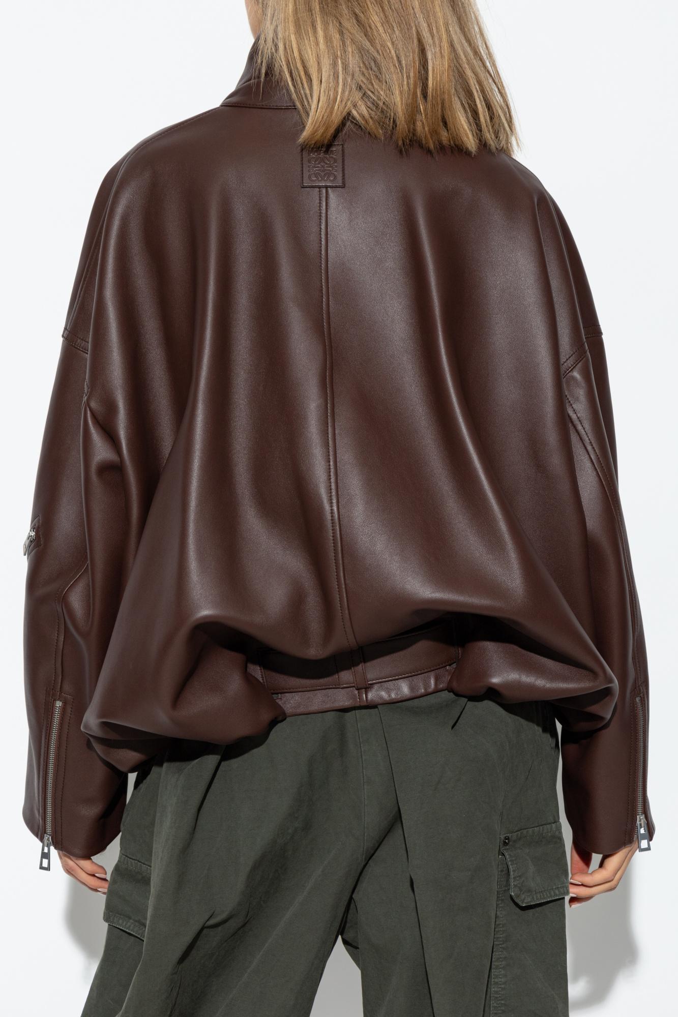 値下げしました。 LOEWE 皮コート/ウッドハンガーつき