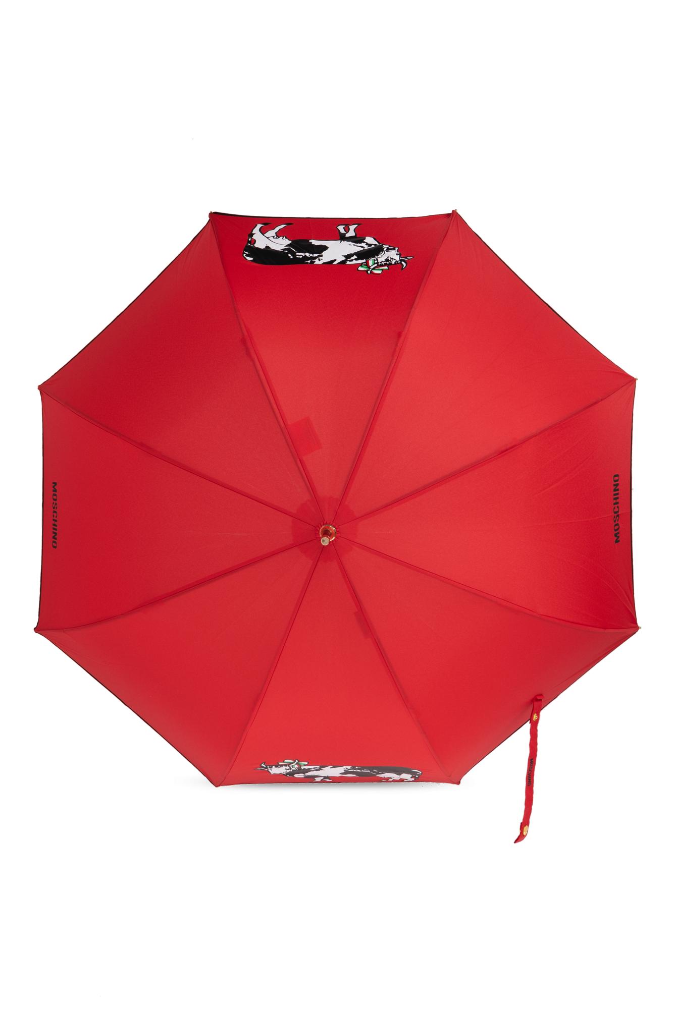 【Moschino】 Animal Printed Folded Umbrella Moschino Branded umbrella - BeyondStyle