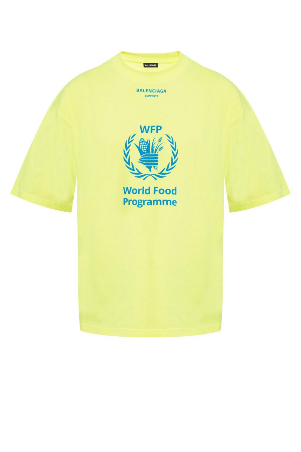 Balenciaga Cotton World Food Programme T-shirt in Yellow for Men - Lyst