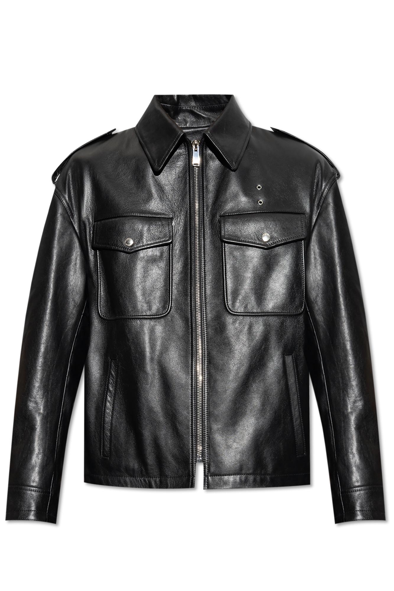 メンズ　ALEXANDER MCQUEEN レザー ジャケット グレー alexander mcqueen(アレキサンダーマックイーン) レザー
