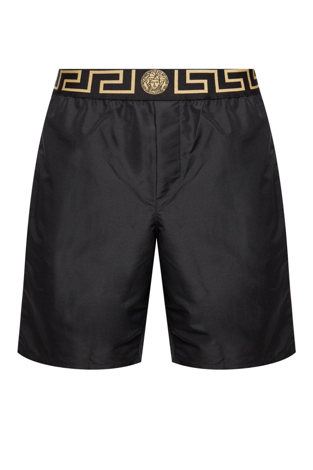 mens black versace swim shorts