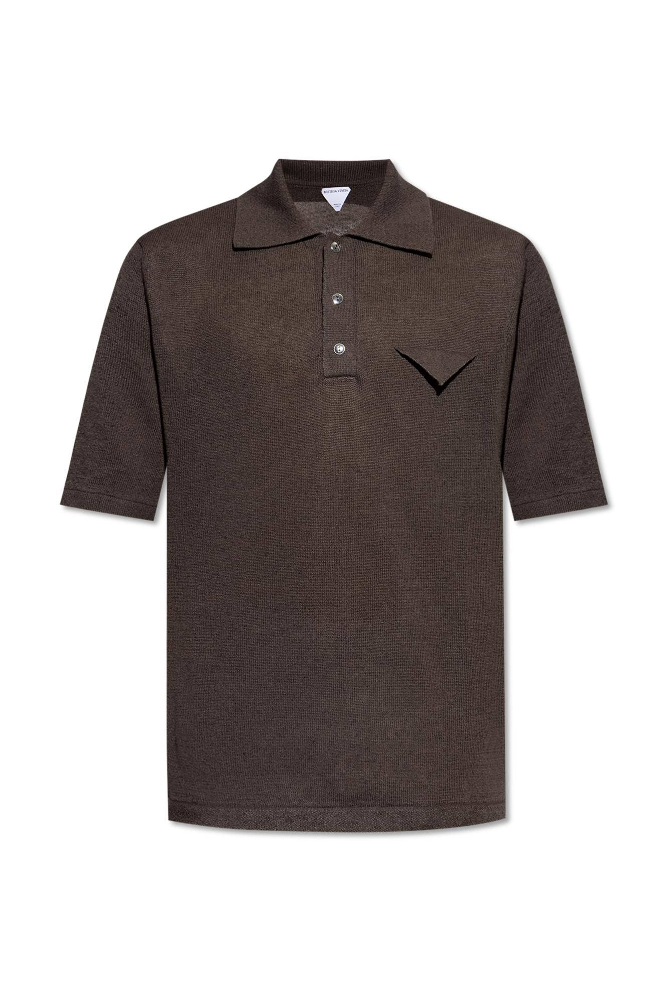 Bottega Veneta Linen Polo Shirt in Natural for Men | Lyst