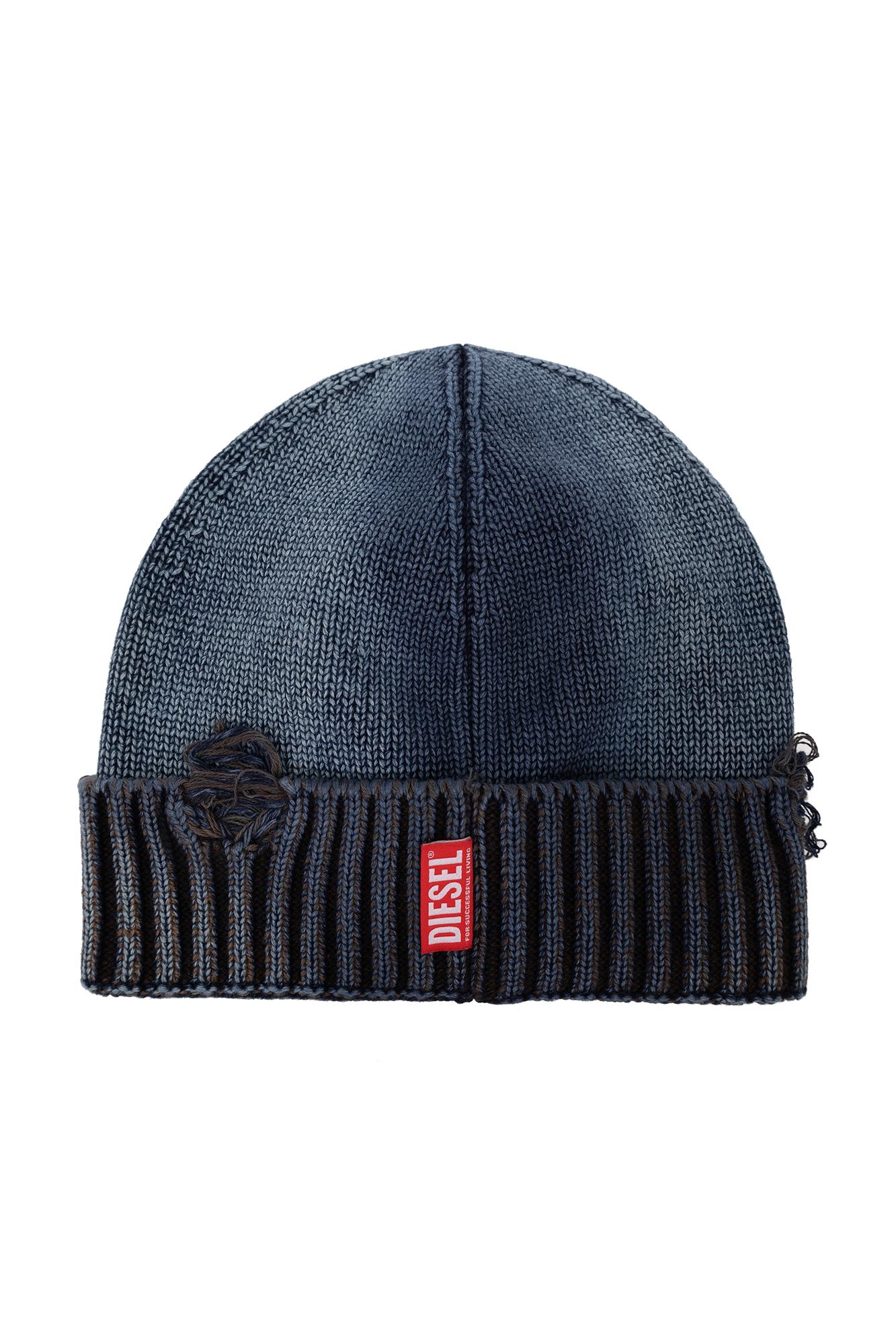 すぐ届く*DIESEL*ディーゼル* K-Dan Fluffy beanie K-ATULLUS-CAP : Ribbed beanie with maxi logo print | Diesel