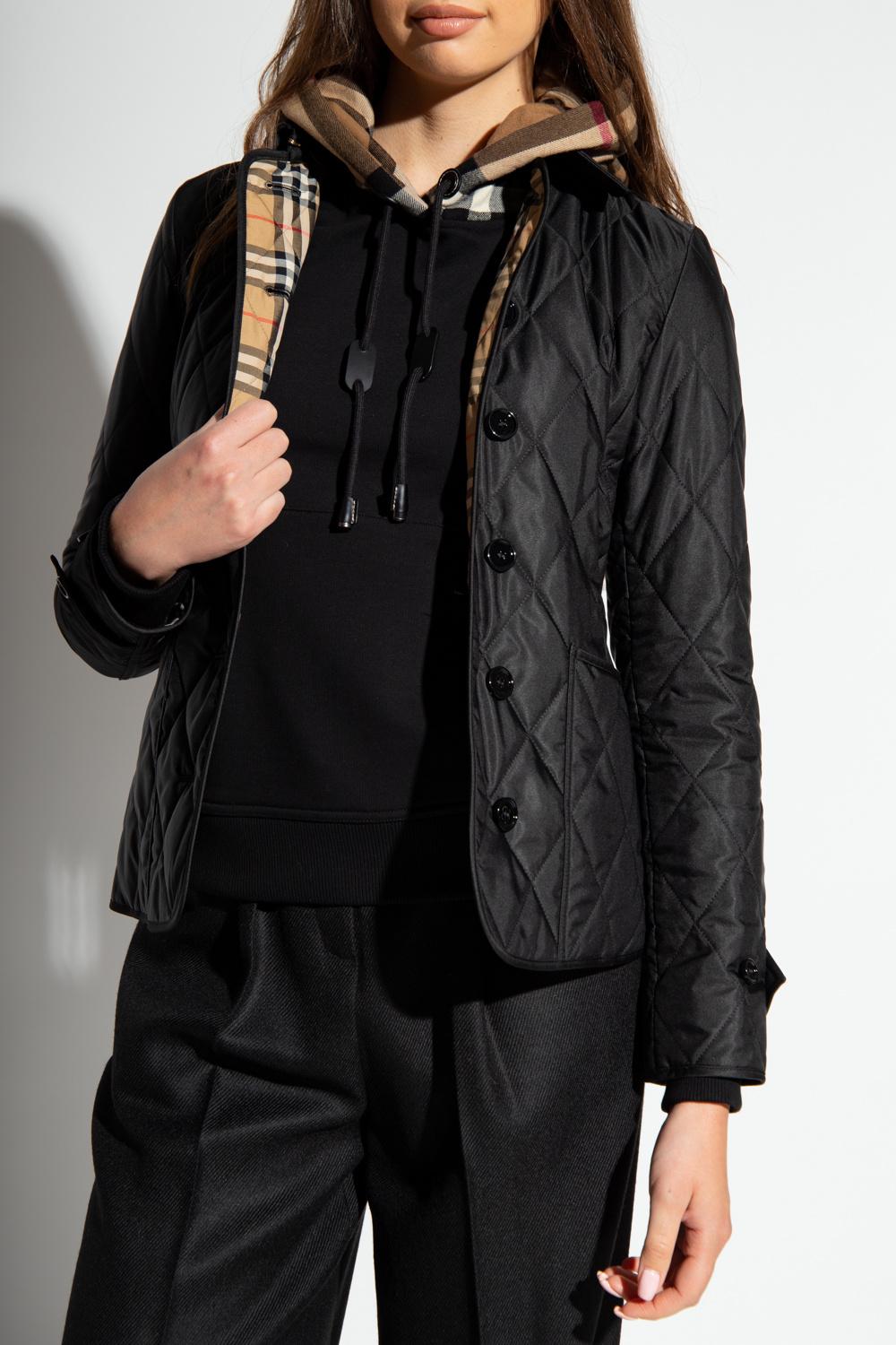 Burberry 'fernleigh' Quilted Jacket in Black | Lyst