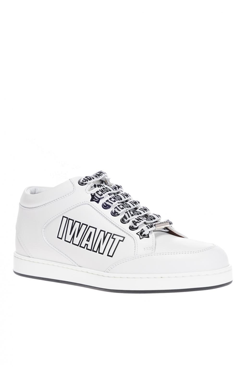 Jimmy Choo Leather Sneakers Miami in White - Lyst