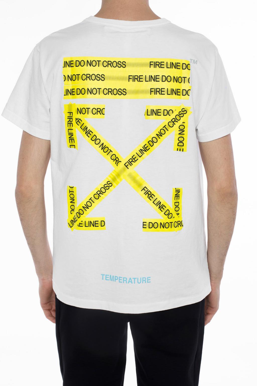 off white cross line t shirt