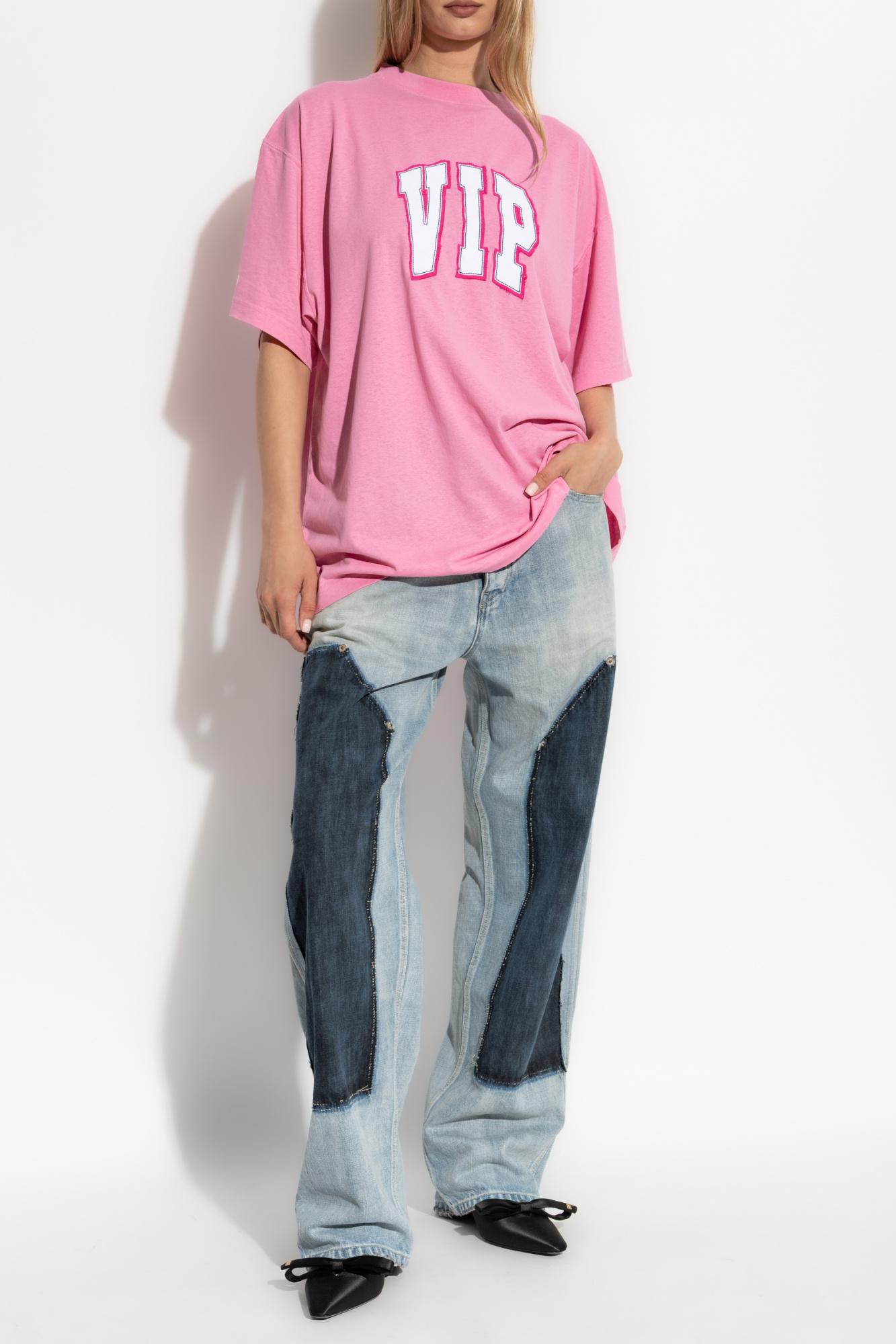 デニム・ジーパン Balenciaga Wide-Leg Baby Pink Jeans Balenciaga wide-leg Jeans | Pink | FARFETCH