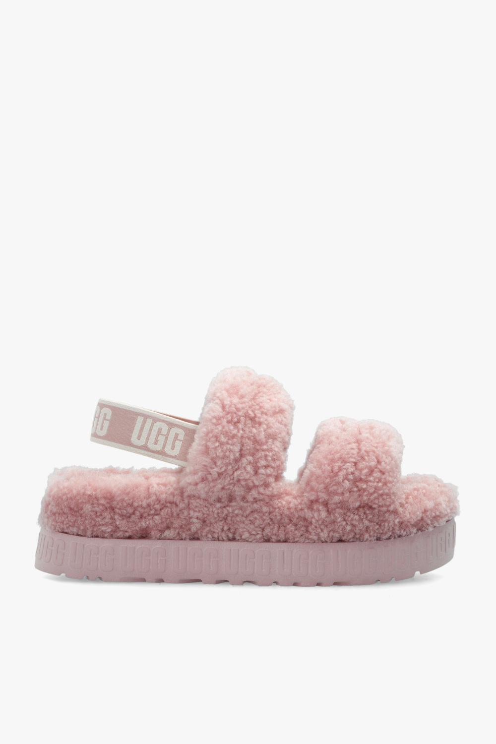 UGG 'oh Fluffita' Fur Sandals in Pink | Lyst