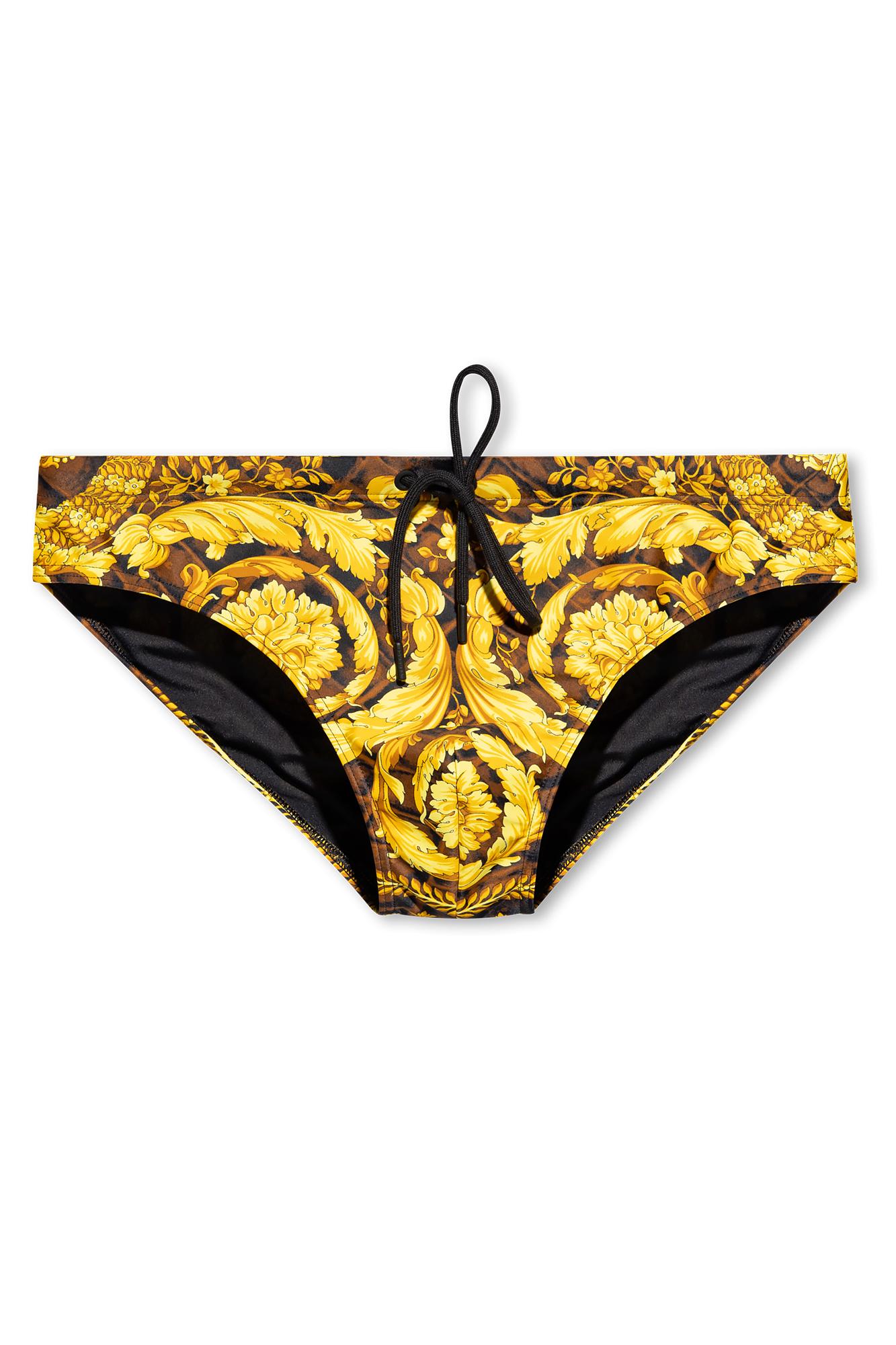 Versace Swim Briefs in Yellow | Lyst