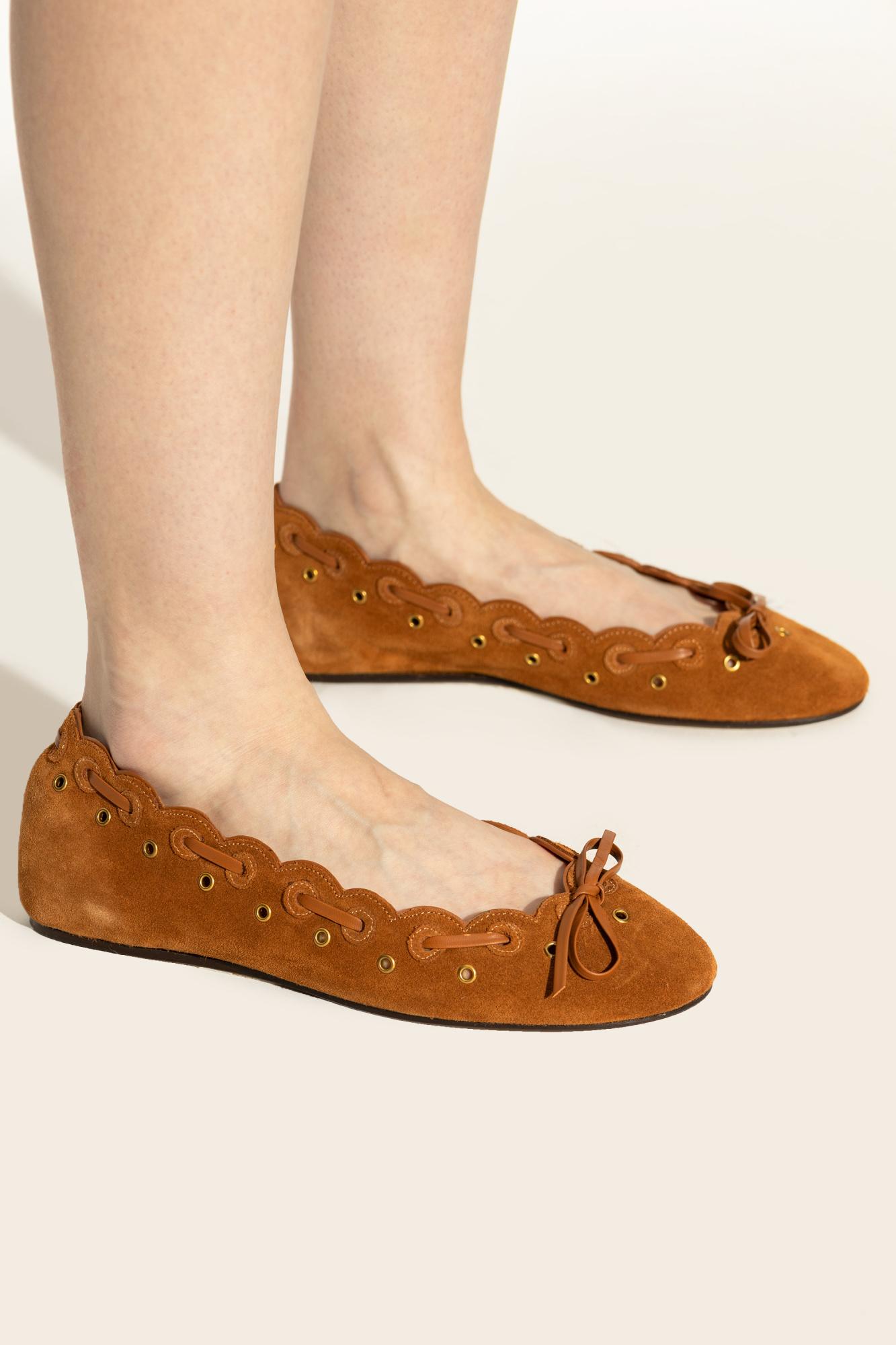 バレエシューズ ISABEL MARANT Leather ballerinas with stud detail Isabel Marant Belna Studded Leather Ballerina Flats