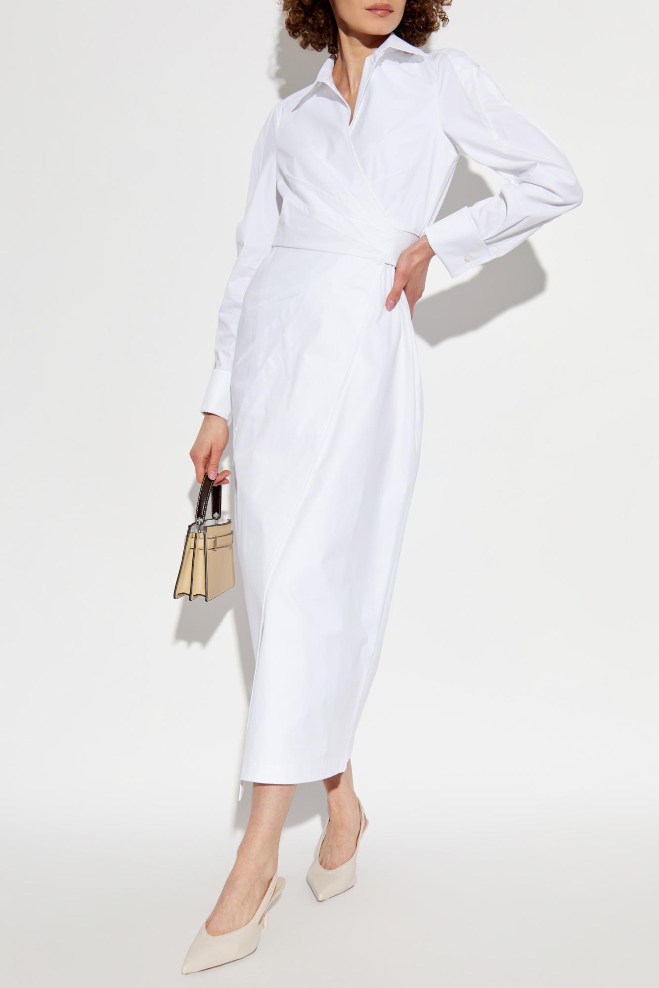 Max Mara Dress With Balzac Collar in White | Lyst Australia