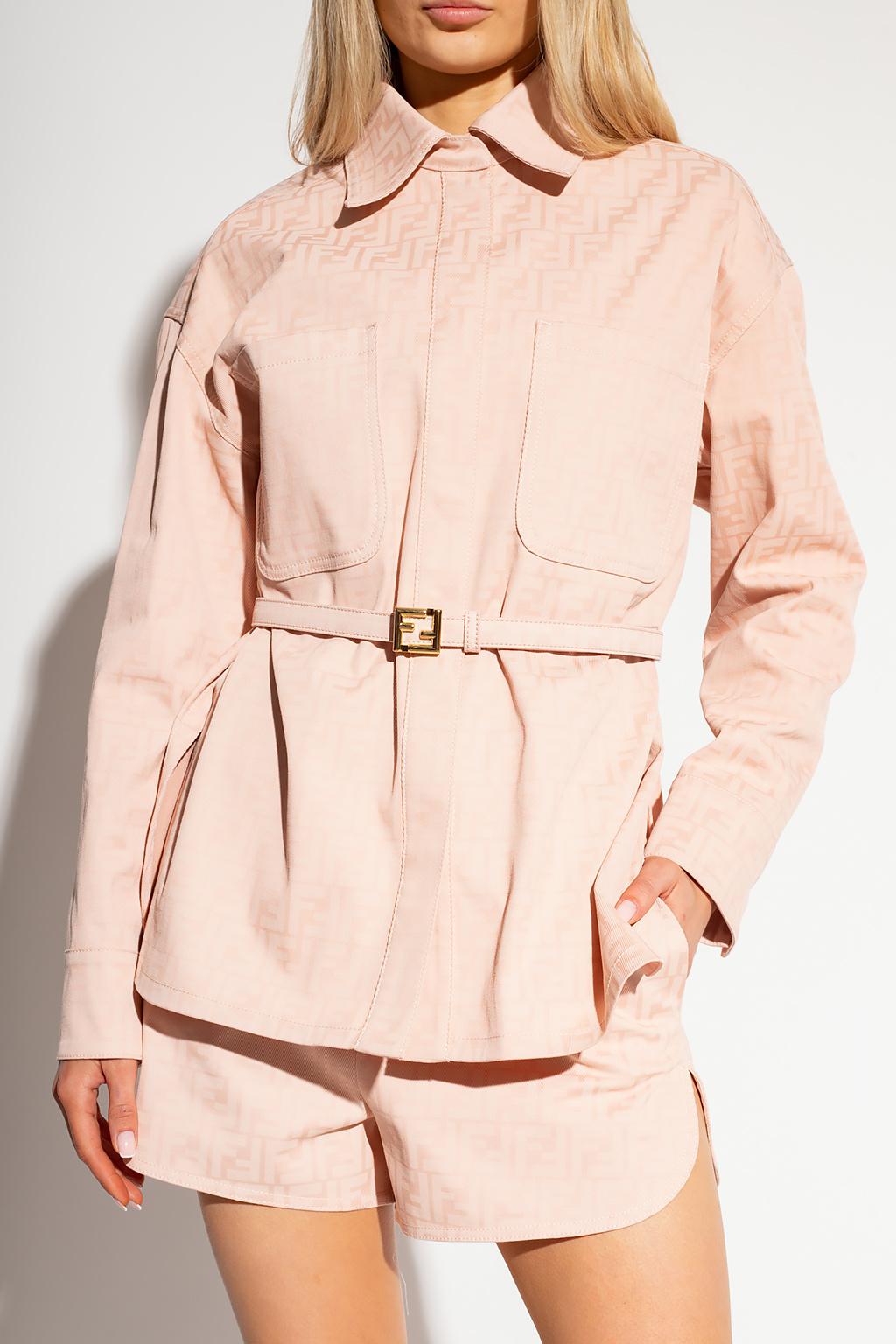 belted monogram jacket, FENDI