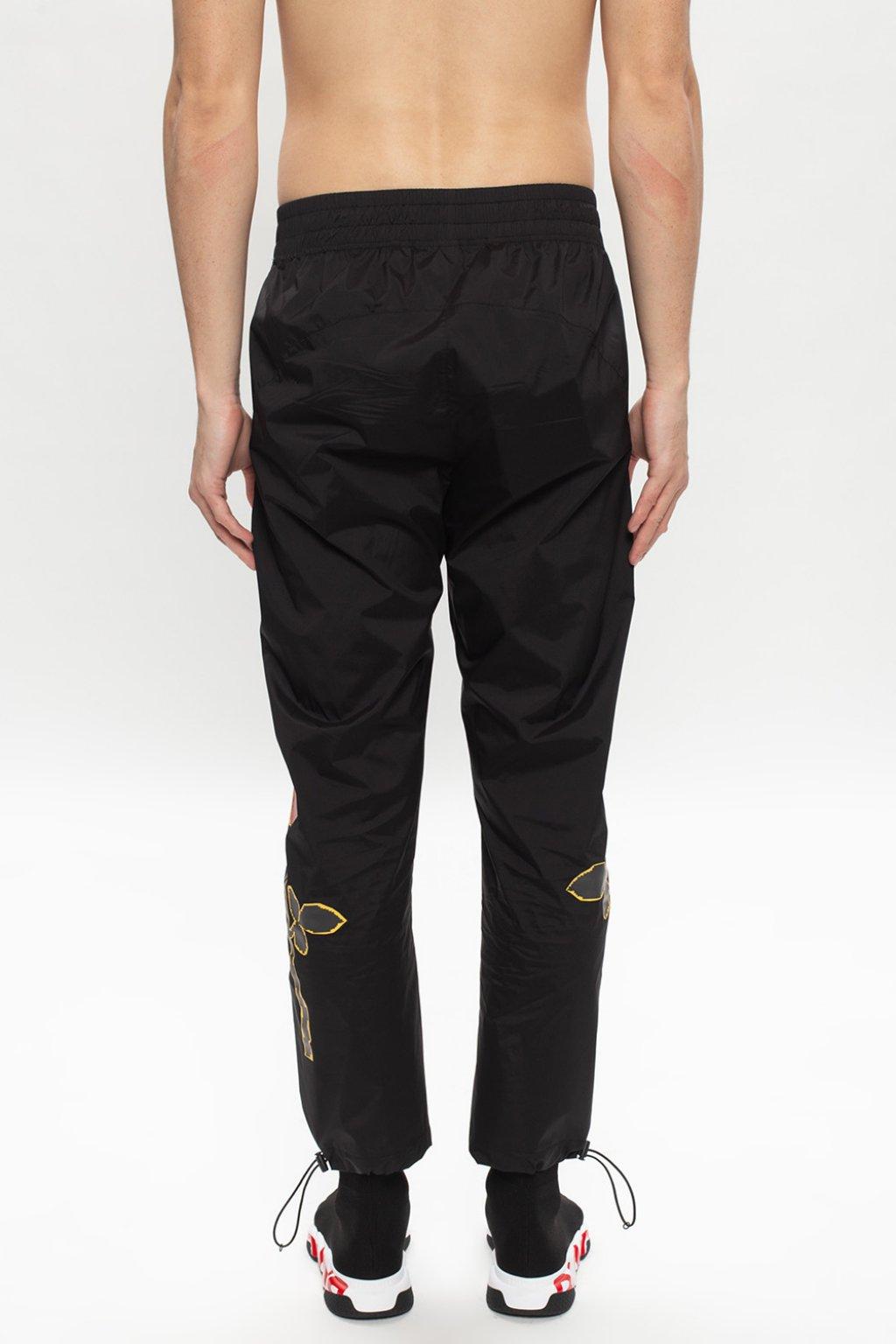 palm angels track pants black white