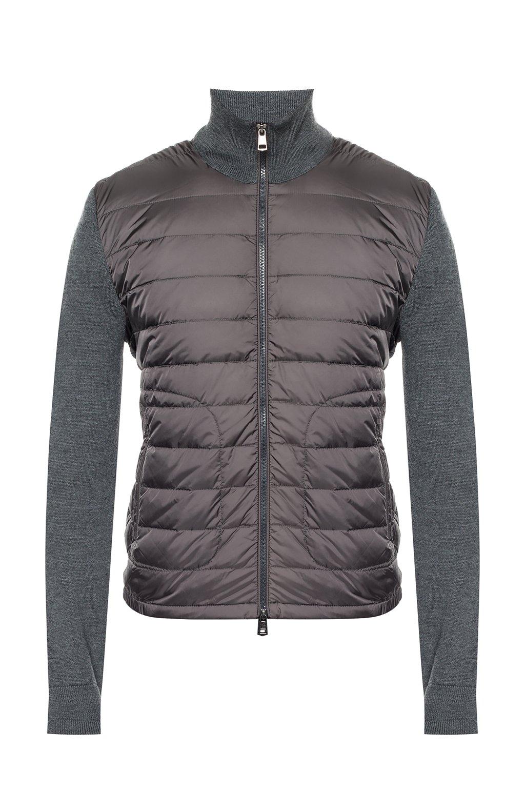 Moncler Synthetic Sweater With Jacket Motif in Grey (Gray) for Men - Lyst