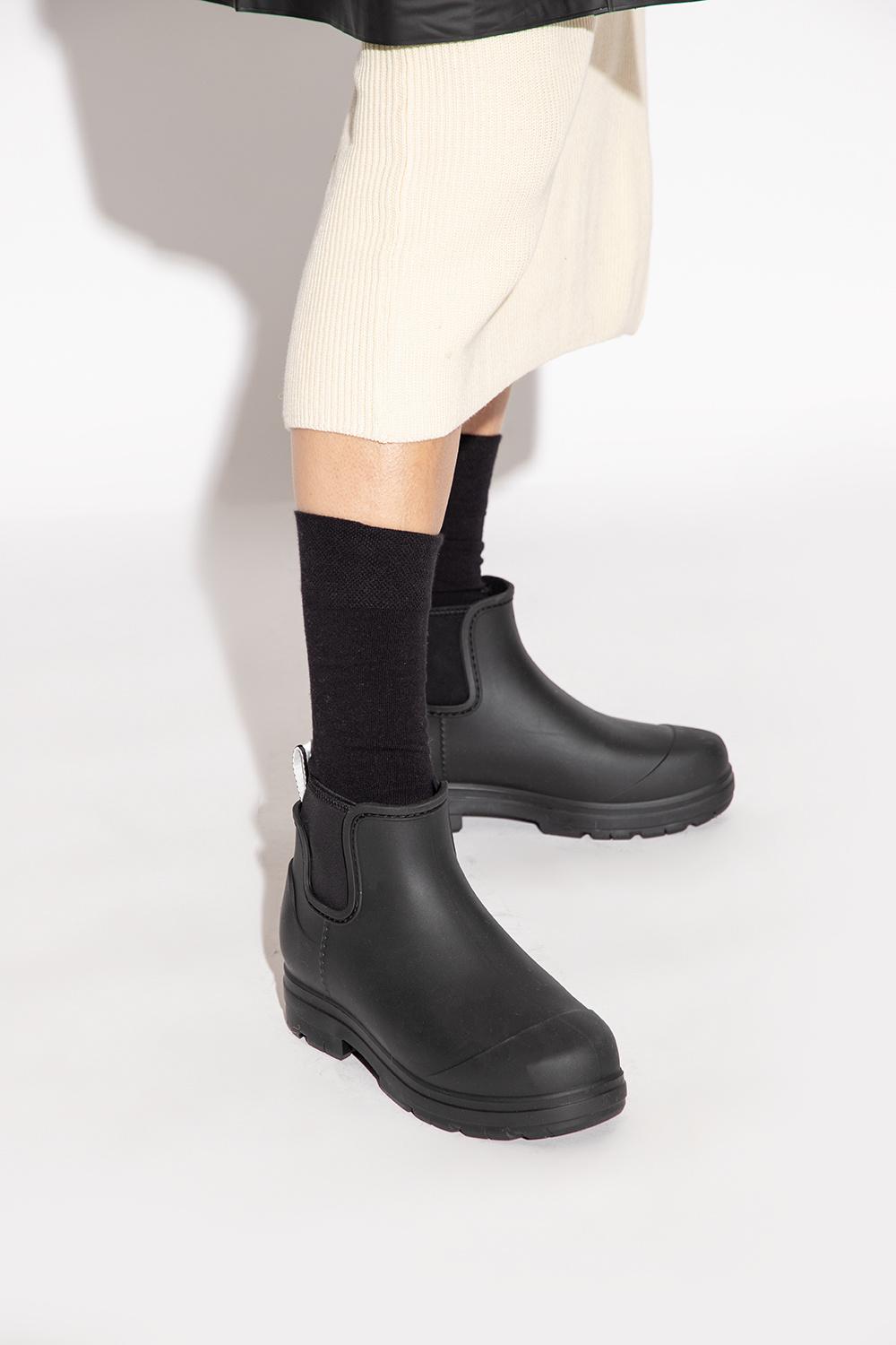 UGG 'droplet' Rain Boots in Black (White) | Lyst