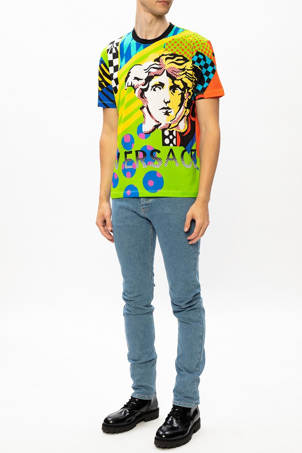 Versace Cotton Patterned T-shirt Multicolour for Men | Lyst