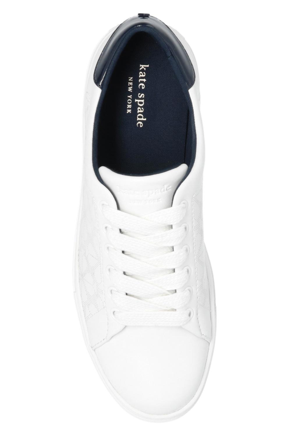 Kate Spade Leather 'audrey' Sneakers in White | Lyst