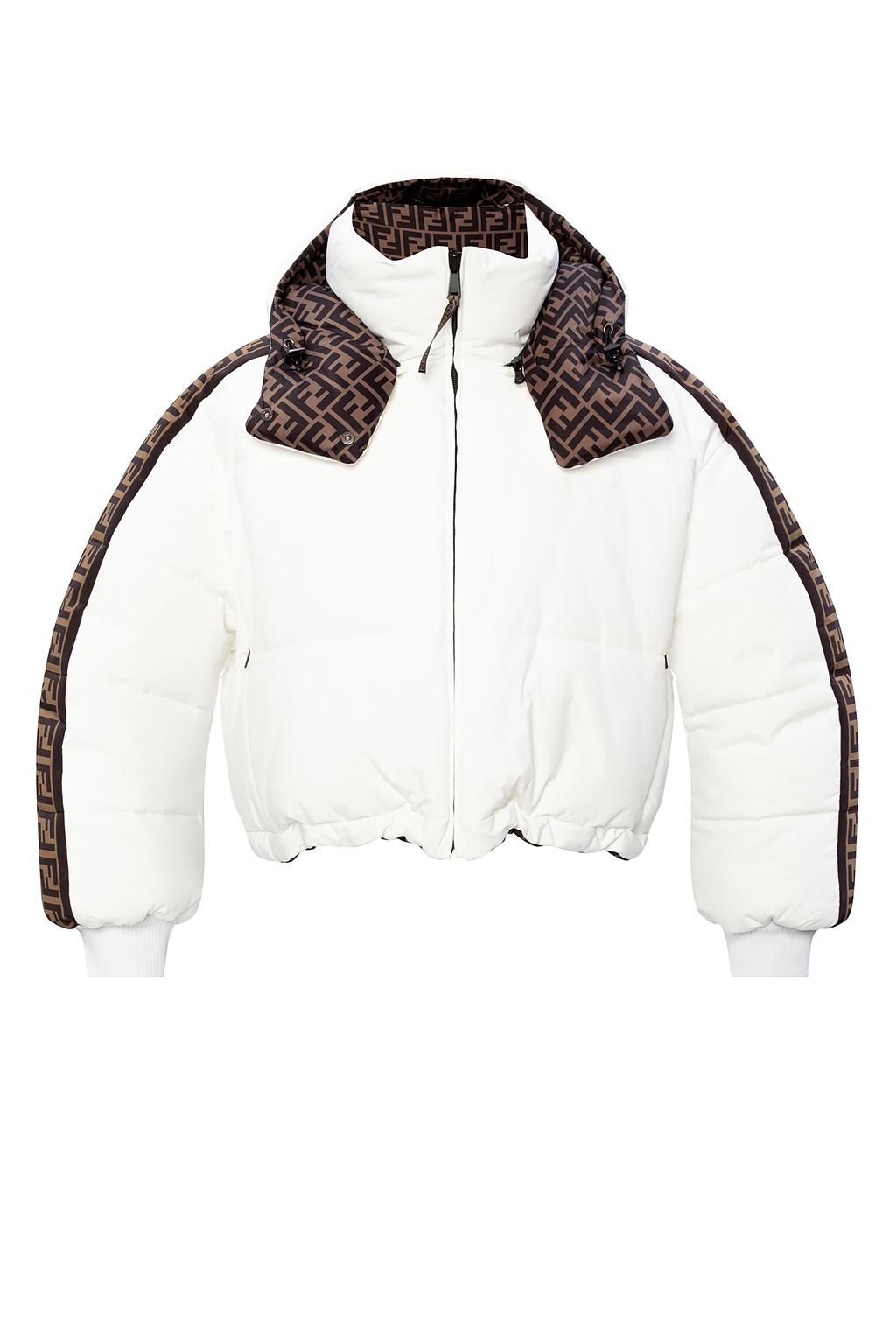 Fendi Reversible Down Jacket in White | Lyst