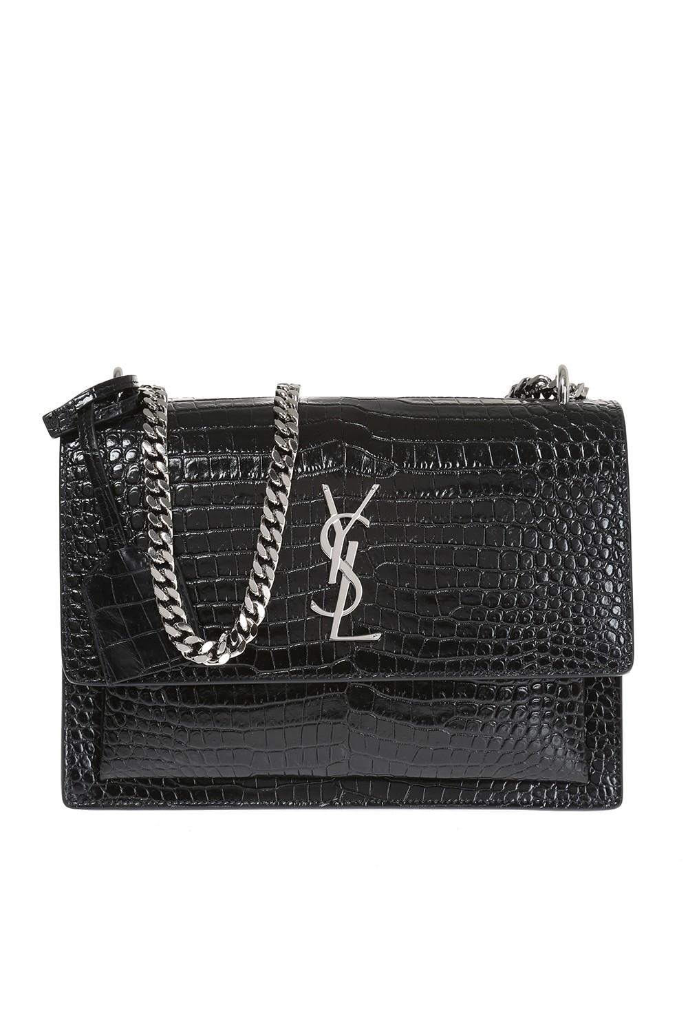 saint laurent uptown leather crossbody bolsa
