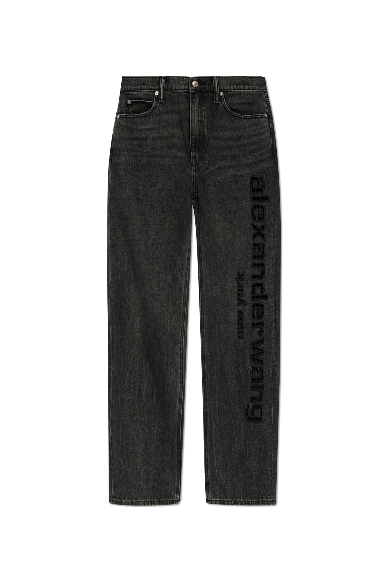 Alexander Wang Jeans With Logo in Black | Lyst