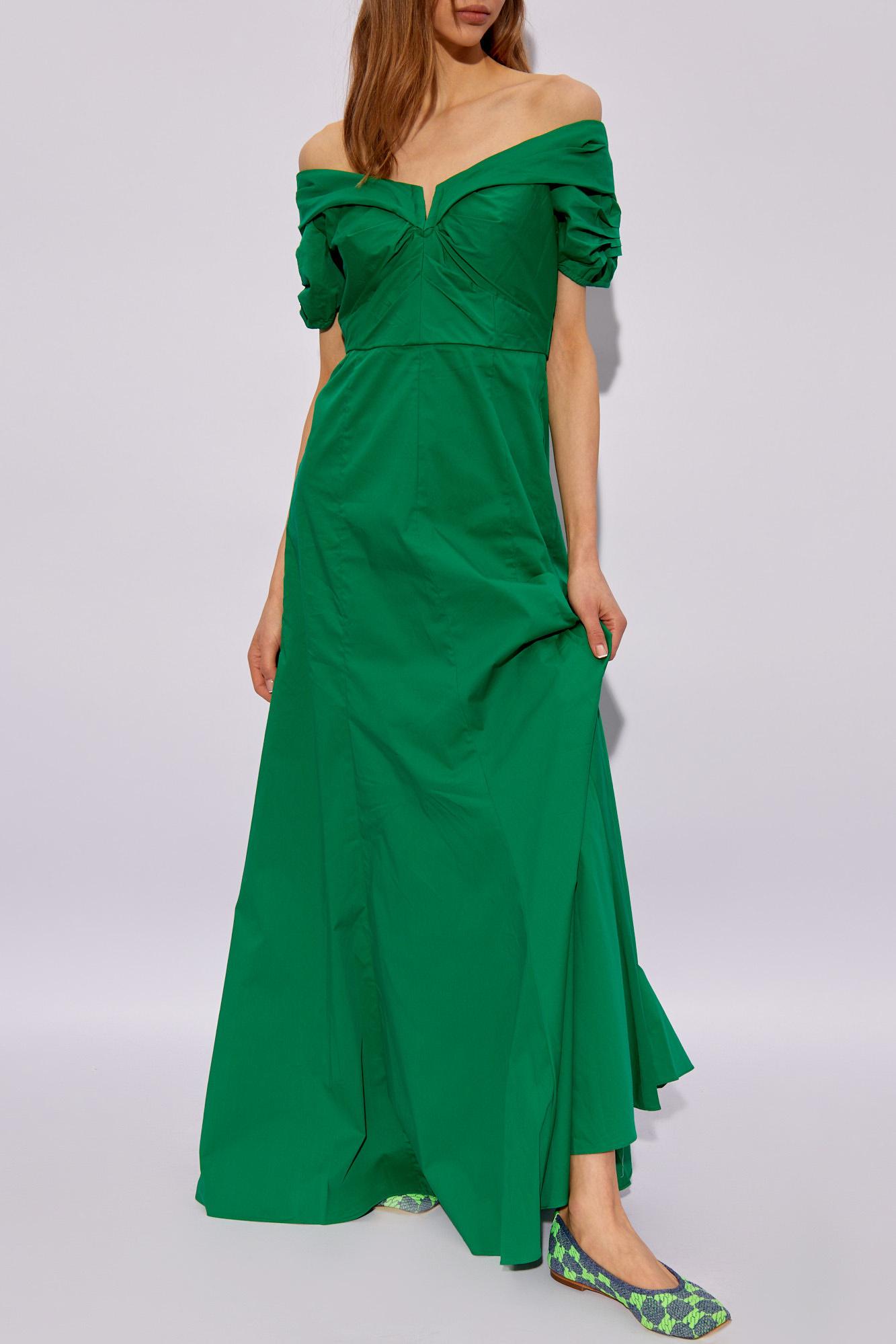 DIANE von FURSTENBERG LAURIE マキシドレス DIANE VON FURSTENBERG Laurie pleated cotton-blend poplin