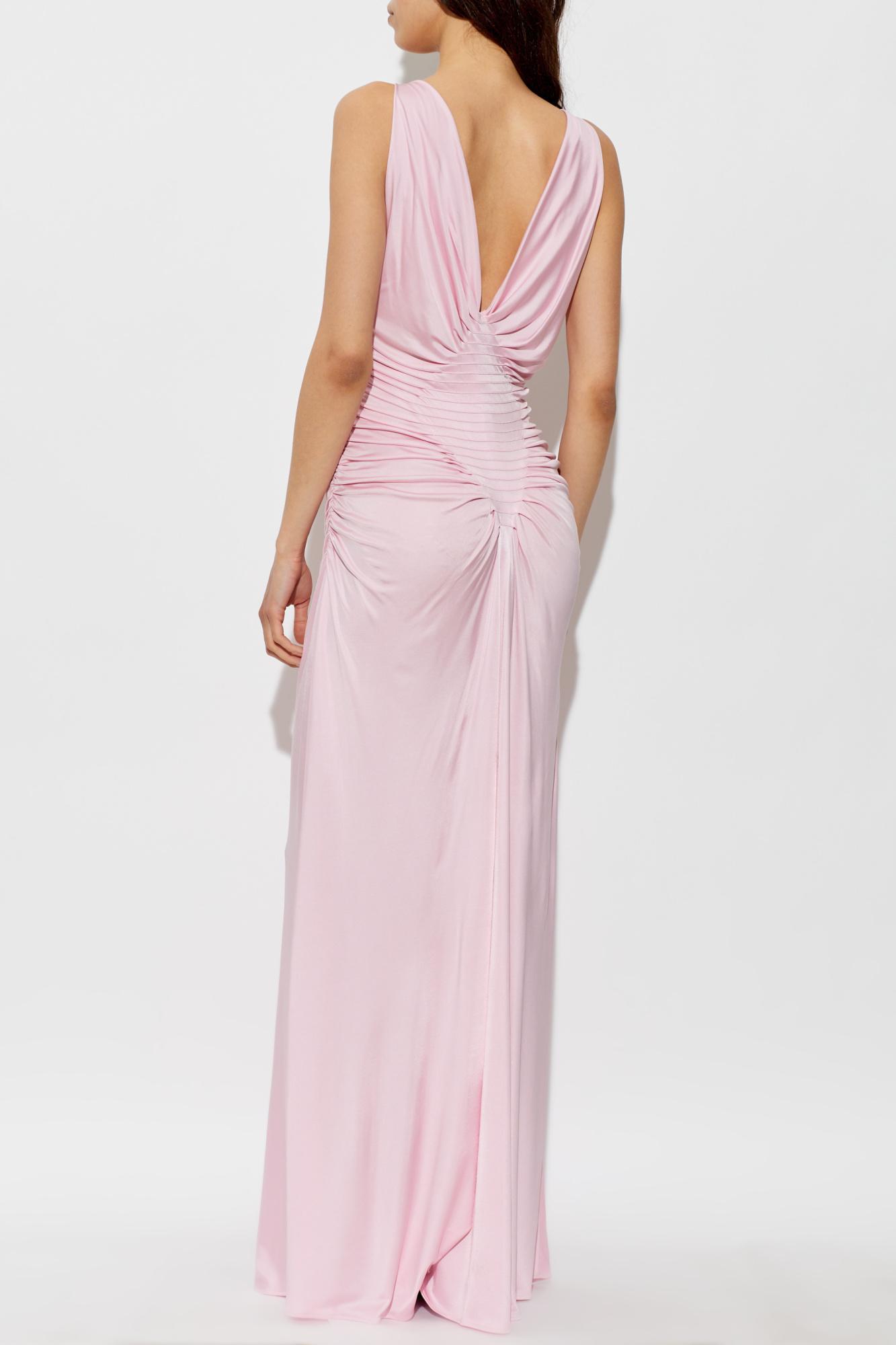 what does casual elegant dress code mean Versace Leather Lace-Embellished Evening Gown main image 0
