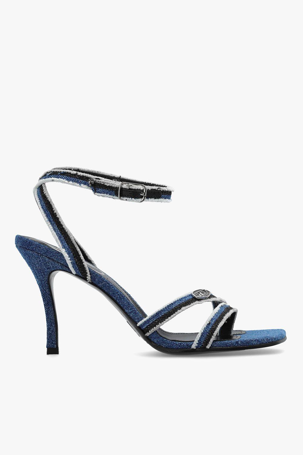 DIESEL 'venus D-venus' Heeled Sandals in Blue | Lyst
