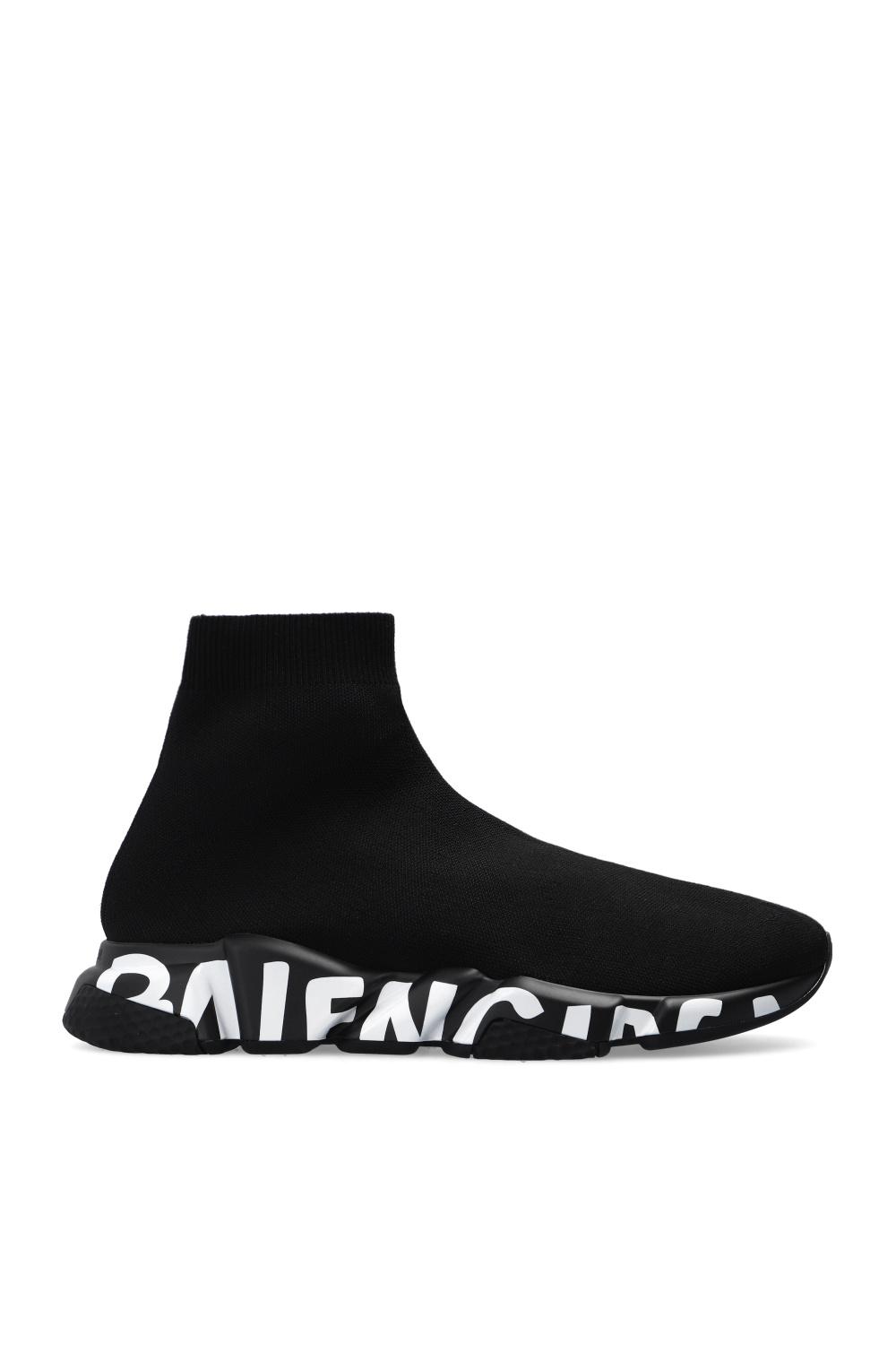 Balenciaga 'speed Lt Graffiti' Sock Sneakers in Black for Men | Lyst
