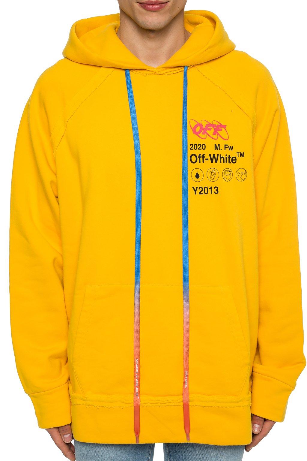 Off-White c/o Virgil Abloh Cotton Industrial Y013 Hoodie in Yellow,Black (Yellow) for Men - Lyst