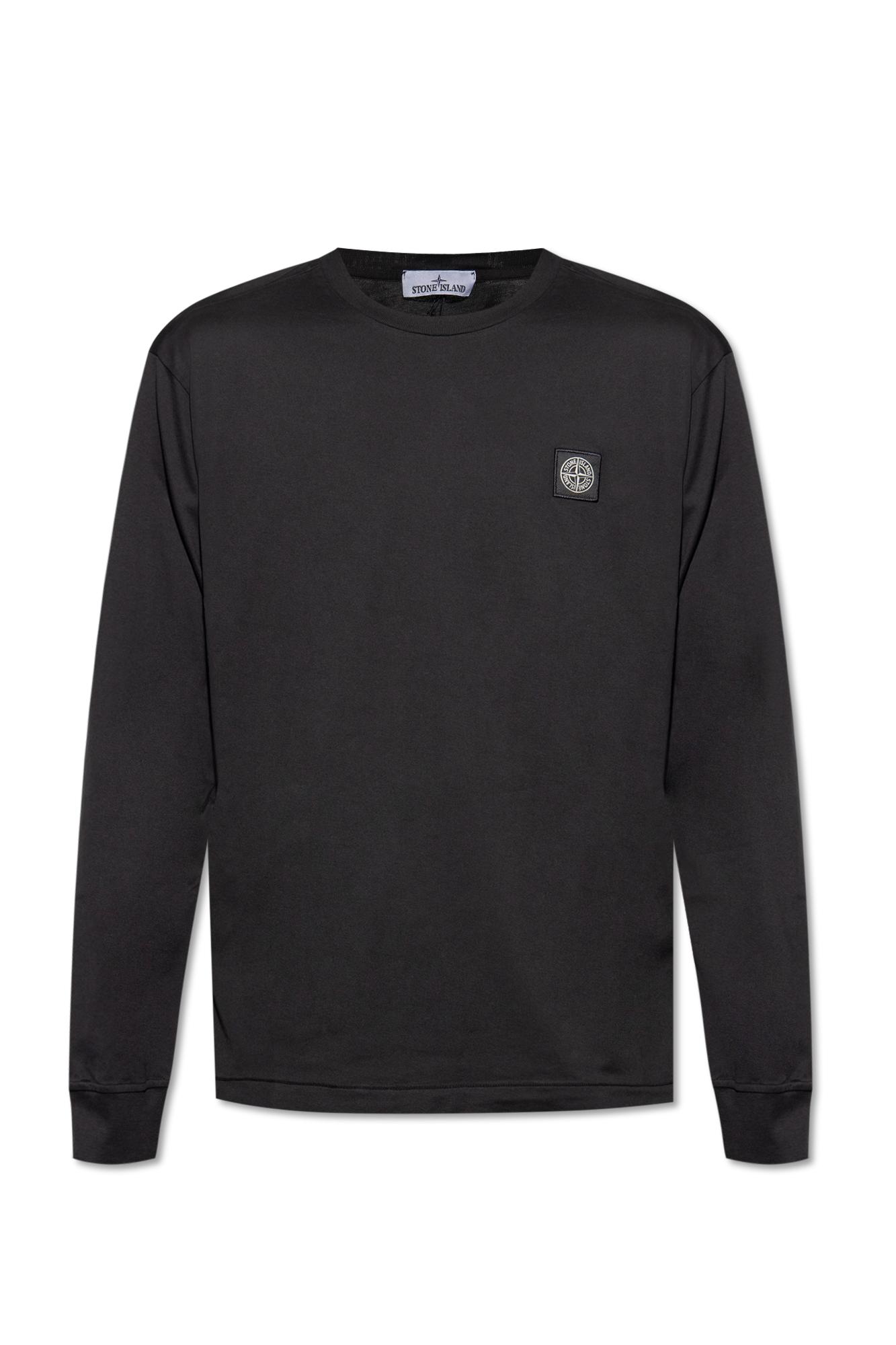 Stone Island T-shirt With Long Sleeves in Black for Men | Lyst