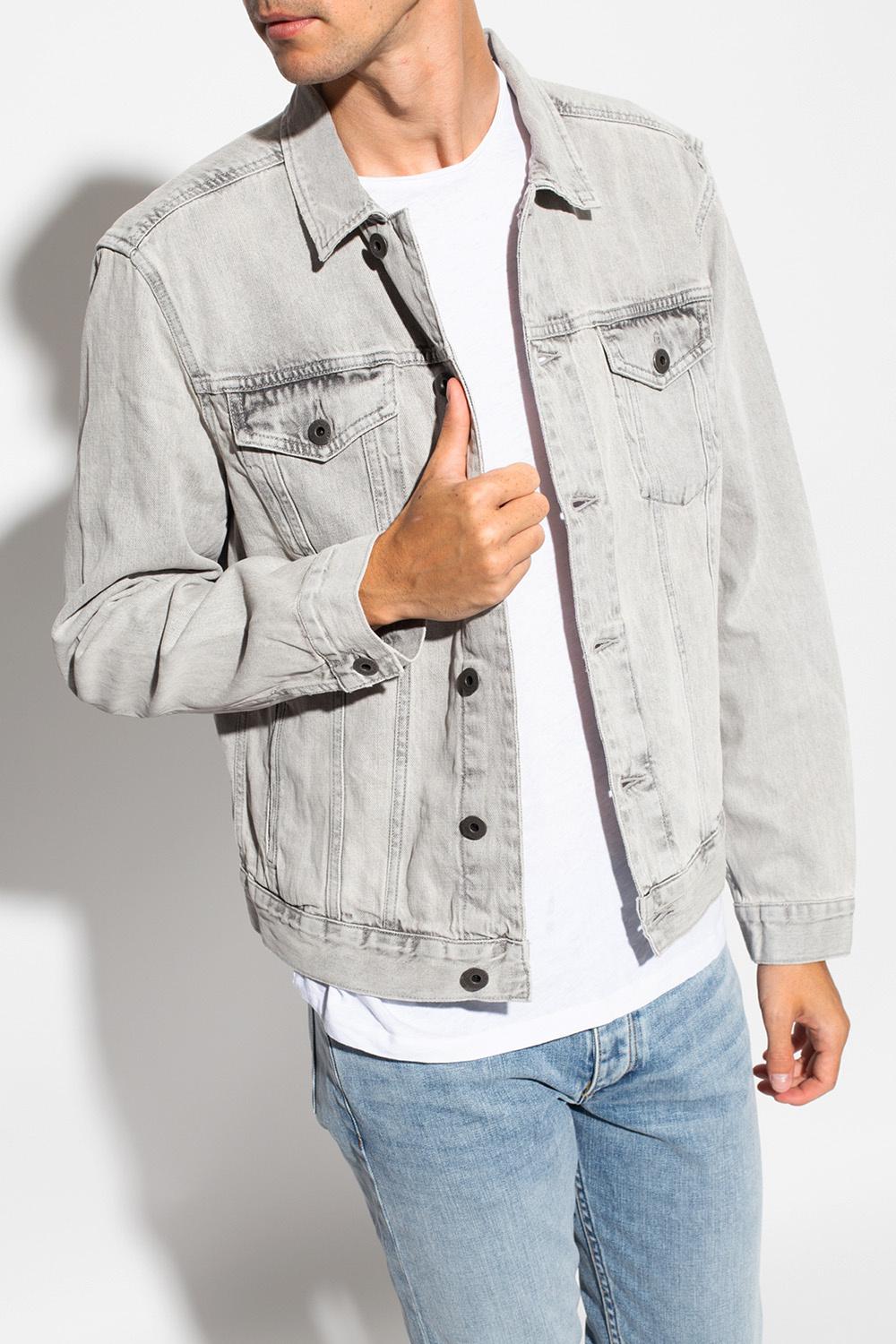 light gray jean jacket