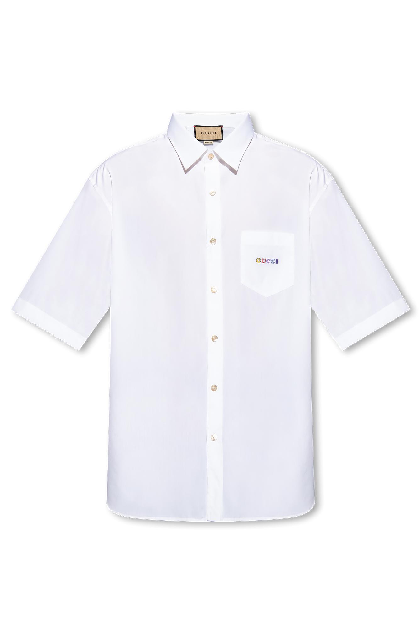 Gucci Shirt With Short Sleeves in White for Men