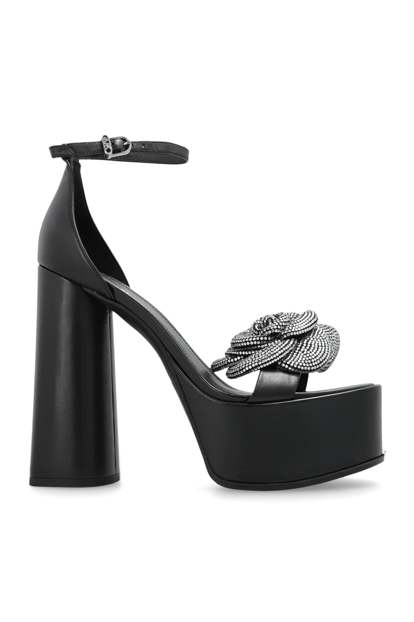 Michael kors black platform sandals sale