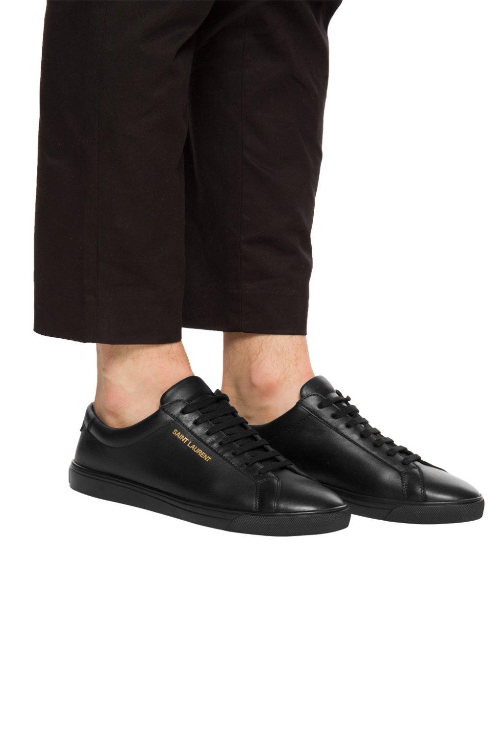 Saint Laurent Leather 'andy' Sneakers in Black for Men - Lyst